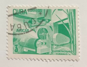 Cuba 1982 Scott 2484 CTO no gum - 3c, Exports, Sugar Processing Plant