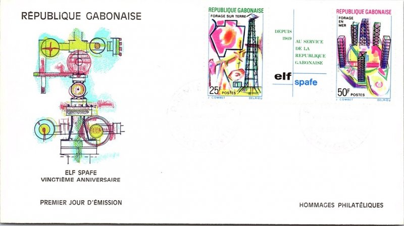 Gabon, Worldwide First Day Cover, Petroleum