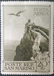 DH)1944, SAN MARINO, PRO HOUSING, AERIAL, MONTE TITANO AND HALCÓN, MNH