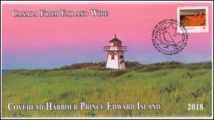 CA18-010, 2018, From Far and  Wide, Covehead Harbour, Day of Issue, FDC,