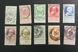 Belgium Sc# 82-91 Complete Set Used Cv= $45.95