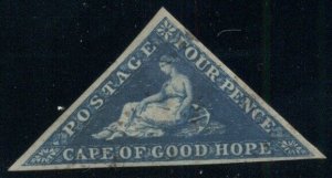 CAPE OF GOOD HOPE #4, 4p blue, used, VF, Scott $85.00