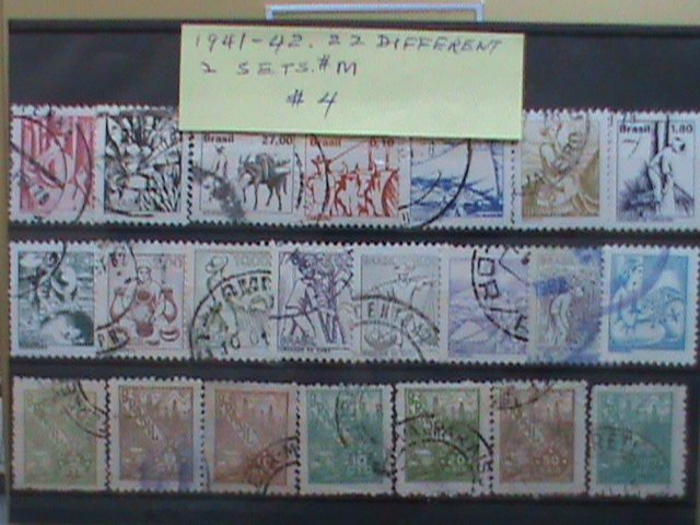 BRAZIL STAMP:1941-VERY OLD 22 DIFFERENT IN 2 SETS. OLD CITY & WORKERS USED #M