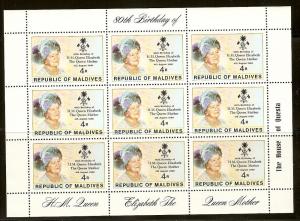 Maldive Isls. 874 MNH 1980 QM 80th Birthday MS9