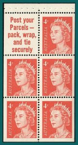 Australia 1966 Queen Elizabeth II, 4c Booklet Pane, MNH  #397a,SG385a