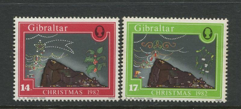 Gibraltar - Scott 441-442 - Christmas Issue -1982 - MNH - Set of 2 Stamps