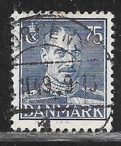 Denmark 28A: 75o King Christian X, used, F-VF