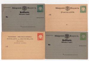 GERMANY BAVARIA + NDP LOVELY LOT MINT POSTAL STATIONARIES SEE SCANS