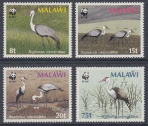 XG-BA579 MALAWI - Wwf, 1987 Birds, Wattled Crane MNH Set