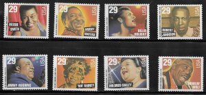 2854-2861 Blues and Jazz Singers 8 singles MNH