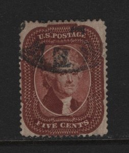 28 Red Brown VF used neat cancel with nice color cv $ 1100 ! see pic !