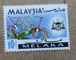 Malacca 1965 10c Orchid, MNH. SEE NOTE. Scott 71, CV $0.30. SG 65