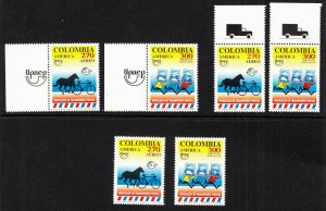 1994 Colombia America UPAE air & special service, stamp on stamp