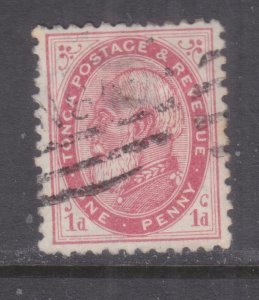 TONGA, 1887 perf. 12 x 11 1/2, 1d. Carmine, used.