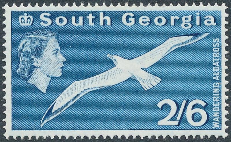 South Georgia 1963 2s6d Blue SG12 MLH