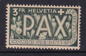 Switzerland   #303  MNH 1945  PAX . End of war in Europe  3fr