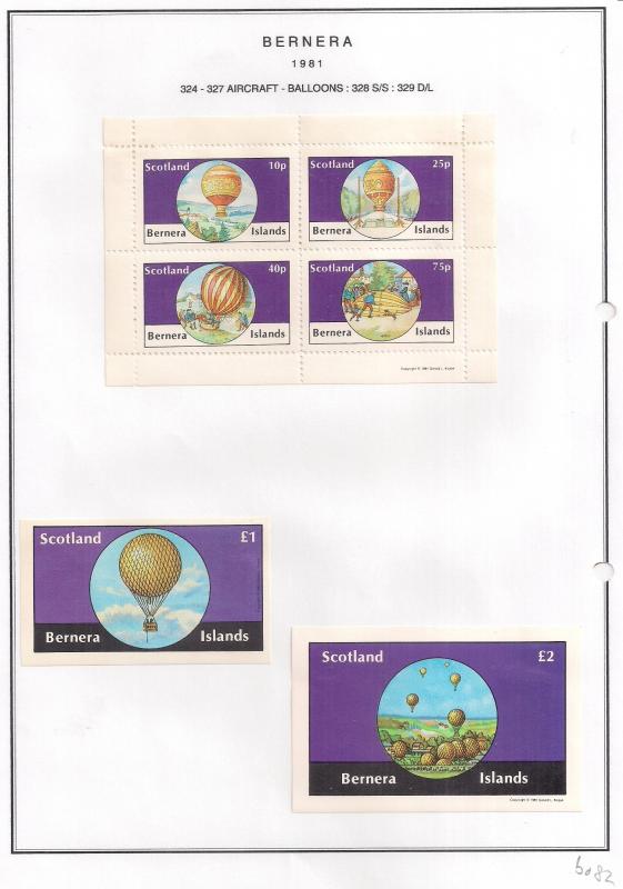 SCOTLAND - BERNERA - 1981 - Balloons - 4v Perf, Min D/L Sheets - MLH