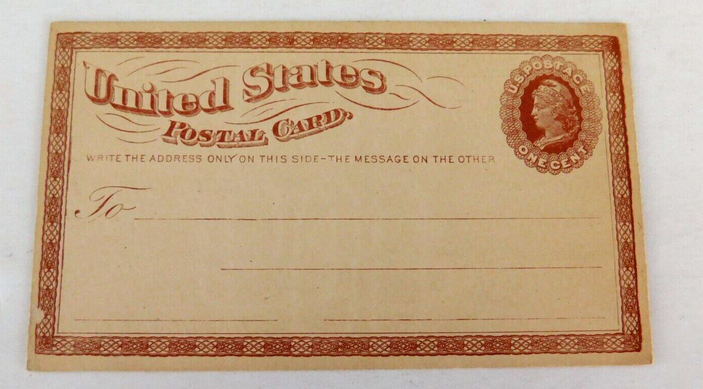 UX3 Preprinted Postal Card, 1c Liberty, 1873, smal blemish on front