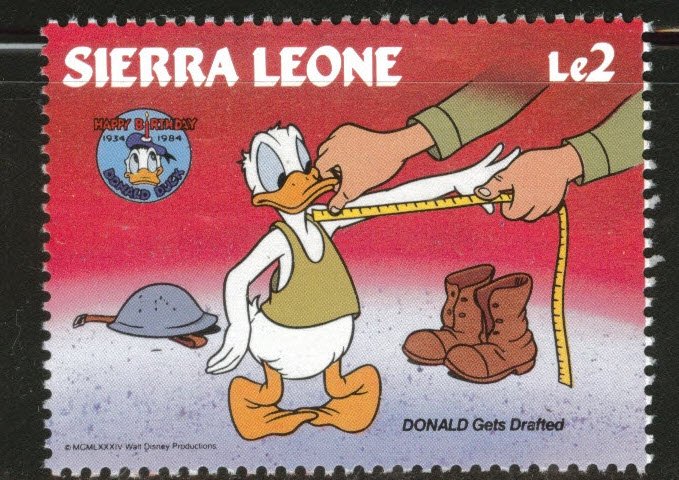 Sierra Leone Scott 663A MNH** Donald Duck stamp