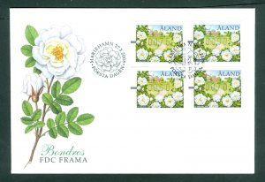 Aland. 2008 FDC. Franking Labels. White Roses.