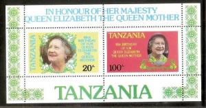 Tanzania 1985 Queen Mother Elizabeth Royality Sc 268,270 Suvenir Sheet MNH ++...