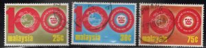 Malaysia Scott 120-122 Used UPU stamp set