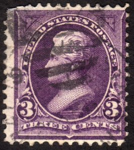 1895, US 3c, Jackson, Used, faulty, Sc 268