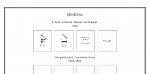 SENEGAL STAMP ALBUM PAGES 1887-2011 (260 PDF digital pages)