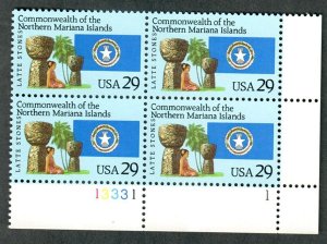 2804 Northern Mariana Islands MNH plate block - LR