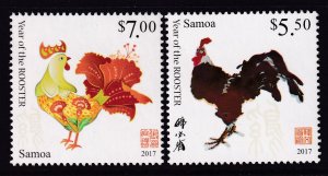 Samoa 1241-1242 Year of the Rooster MNH VF