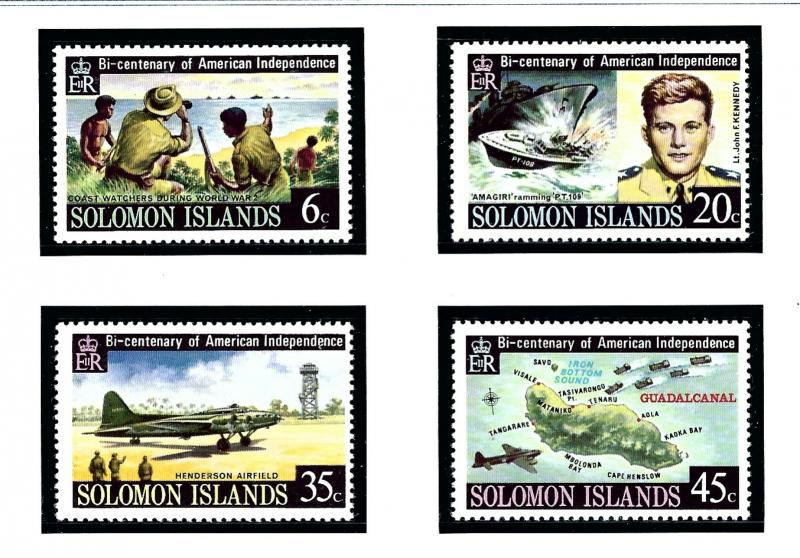 Solomon Is 333-36 MNH 1976 American Bicentennial