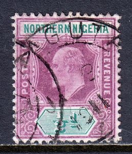 Northern Nigeria - Scott #19a - Used - Color bleed - SCV $5.50