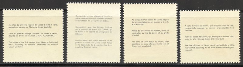 Portugal Scott 1056-59 MNHOG - 1969 Vasco de Gama Issue - SCV $7.85