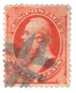 United States Scott #149 Used NG NH L Pencil # on rear clear strong color.