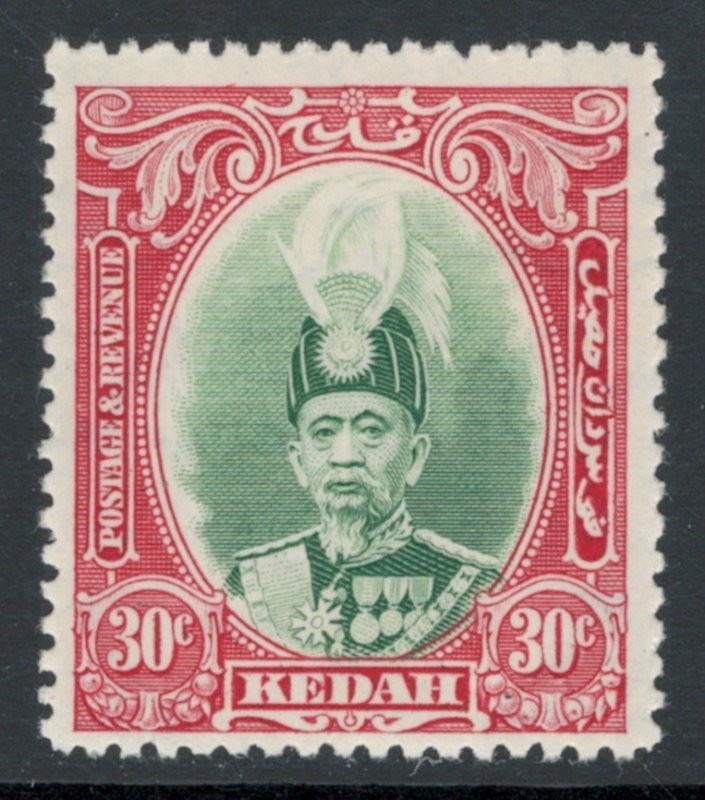 Malaya States - Kedah 1937 Sultan of Kedah 30c Scott # 49 MH