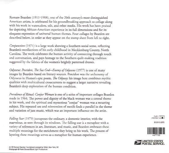 US #4566-69 Romare Bearden MNH Sheet