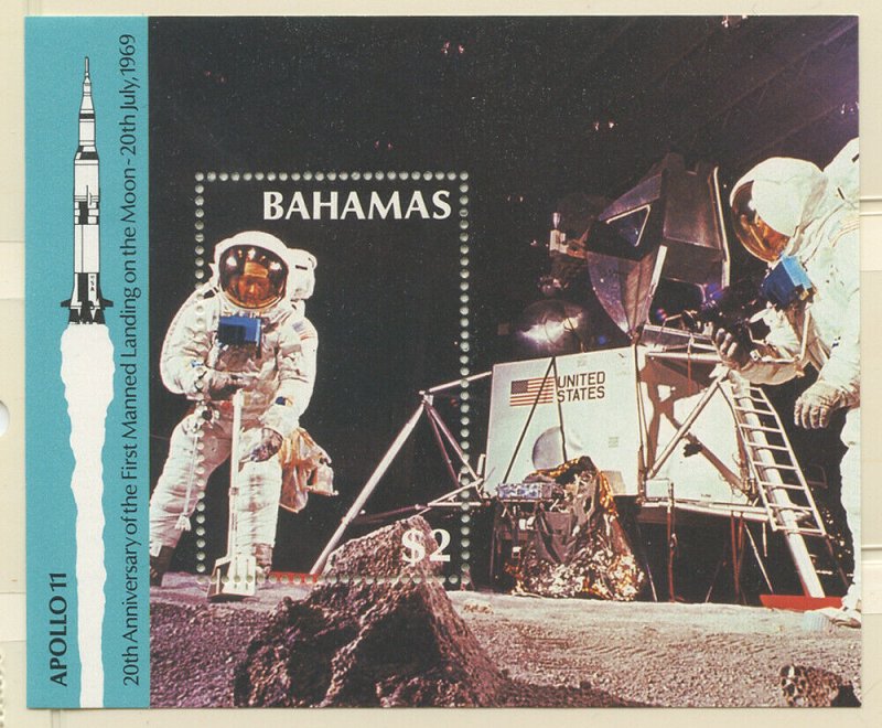 Bahamas 1989 Moon Landing S/S Sc# 678 NH