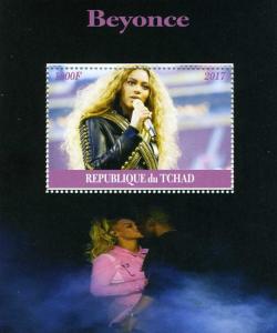 Chad 2016 Beyonce Knowles American Singer s/s Perforated mnh.vf