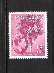 SEYCHELLES  1938  18c  CARMINE LAKE  KGVI PICTORIAL   MLH  SG 139c