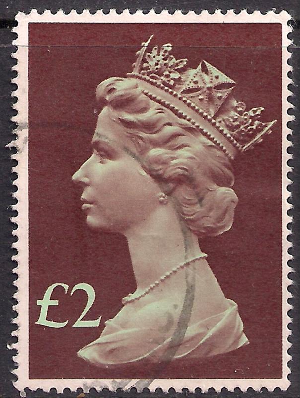 GB 1977 QE2 £2 Large Machin used stamp SG 1027 ( D1457 )