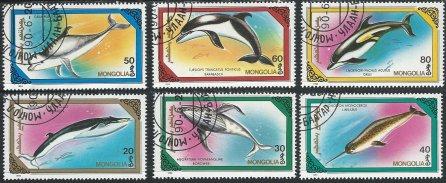 Mongolia 1855-60 (used cto, short set) marine mammals