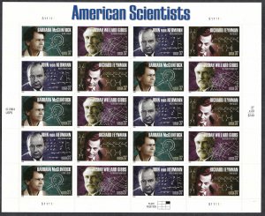United States #3906-3909 37¢ American Scientists (2005).  Mini-sheet of 20. MNH