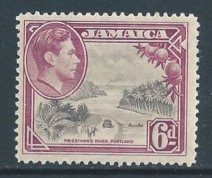 Jamaica #123a MH 6p George VI, Priestman's River - Perf 12 1/2