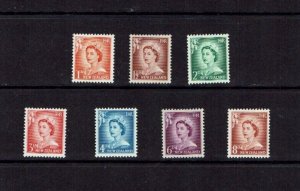 New Zealand: 1955, Queen Elizabeth II definitive, reissued, larger figures, MNH