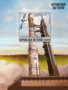 Chad 1984 Sc#479 Intelsat V Satellite/ESA/Space 1 S/S Perforated MNH