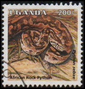 Uganda 1331 - Used - 200sh African Rock Python (1995) (cv $0.40)
