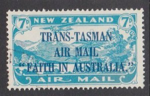 NEW ZEALAND 1934 Trans Tasman 7d fine used - ACS cat NZ$75.................M433