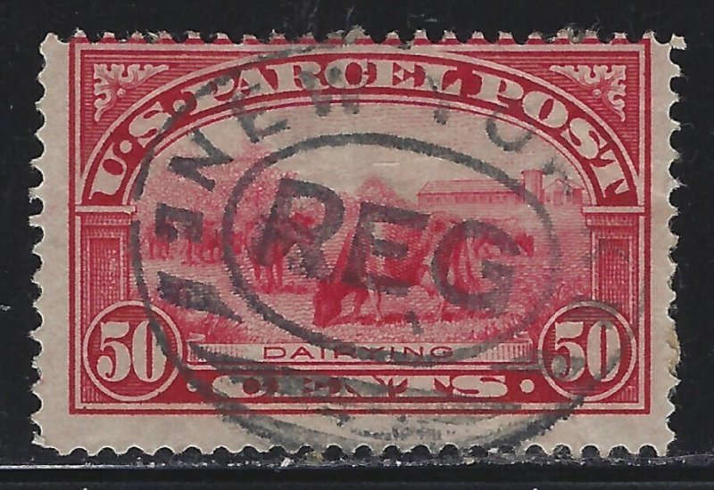 Scott # Q10  Lot D329 50c Dairying Parcel Post  Used  CV50.00
