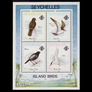 SEYCHELLES 1989 - Scott# 688a S/S Birds NH