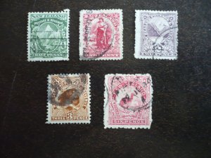 Stamps - New Zealand - Scott# 107,108,110,112,115 - Used Part Set of 5 Stamps